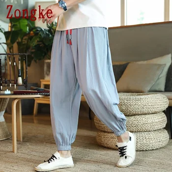 Zongke Stil Chinezesc Lenjerie de Mens Pantaloni Hip Hop Mens Pantaloni de Vară de Îmbrăcăminte pentru Bărbați Glezna-Lungime Harajuku pantaloni de Trening 2022 M-5XL