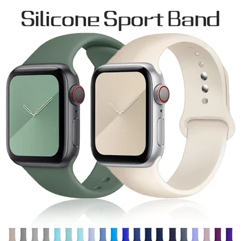 Sport Curea Pentru Apple Watch band 44mm 40mm 49mm 42mm 45mm 41mm 45 mm Silicon pulseira correa iWatch seria 7 3 5 4 6 se 8 ultra