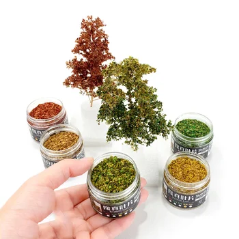 Modelul Simulat Copac in Miniatura Frunzele Căzute Tren Forest Scena DIY Peisaj Plante Multi-Scară