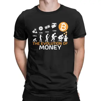 Evoluția De Bani tricou Barbati Amuzant Bitcoin Femei T-Shirt Teuri Crypto Monedă Cryptocurrency Tricouri Plus Dimensiune футболка