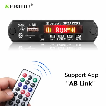 KEBIDU Player MP3 Decoder Bord 5V 12V Bluetooth 5.0 6W amplificator Auto Modul Radio FM Suport TF USB AUX Înregistratoare