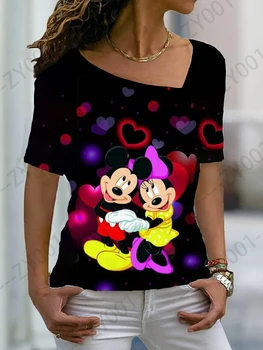 Femei Trunchiate Disney Estetice Oversize T-shirt BLOUS FEMEIE de MODA pentru Femei T-shirt 2022 An Top de Vara cu Maneci Scurte TRICOU