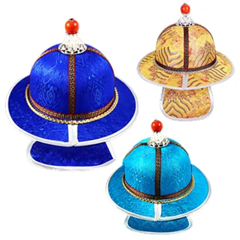 3 Culori De Epocă Mongolă Pălărie Ttraditional Pentru Copii Qing Prințul Pălării Națională Chineză Capac Petrecere Cosplay