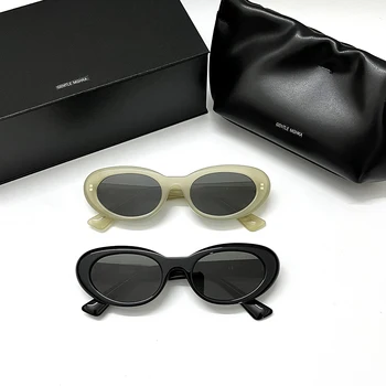 2022 de Lux GM Brand Stil Vintage BLÂND LE ochelari de soare Pentru fata mica Femei Bărbați Oval Acetat Polarizate Monstru ochelari de Soare UV400