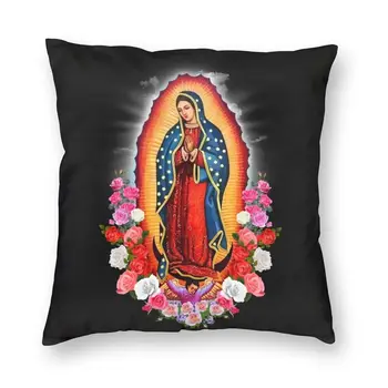 Fecioara Maria De Guadalupe Pernele de Acoperire Mexic Catolică Saint Etaj Pernă pentru Camera de zi față de Pernă Decor Acasă