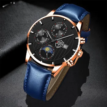 Mens Watchs de Afaceri de Lux din Oțel Inoxidabil Cuarț Ceas de mână de sex Masculin din Piele Ceas Calendar Luminos Ceas reloj hombre
