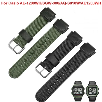 De înaltă Calitate Durabil Nailon Watchbands Pentru Casio AE-1200WH/SGW-300/AQ-S810W/AE1200WH 18mm Anti-toamna Trupa Ceas Curea de Înlocuire