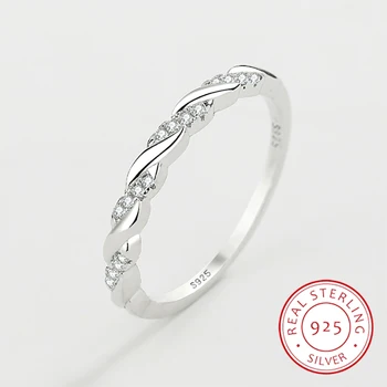 2022 Moda NOUA Folie de Inele Pentru Femei Reale S925 Argint Elegant cu Degetul Cristal de Diamant Stras Zircon Delicate Bijuterii Cadou