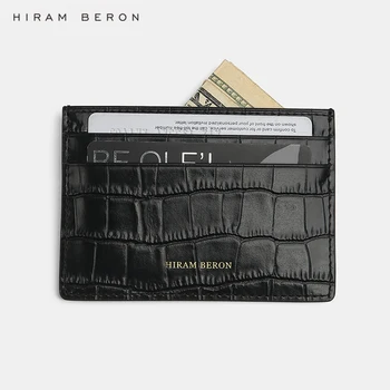 Hiram Beron Personalizate Ta titularul cardului de credit, din Piele de Crocodil Model Compact Carte de Portofel Caz de nunta ușa cadou
