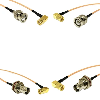 RP-SMA Plug la BNC Masculin/ Feminin Peretele Coadă Cablu Adaptor de 15 cm/30 cm/50cm