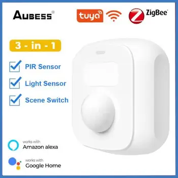Tuya WiFi/ZigBee Smart Senzor Detector Cu Microunde Senzor De Mișcare Fără Fir Timp Real Uman Senzor De Prezență Inteligent Acasă