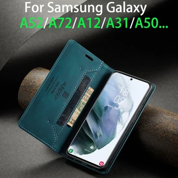 Portofel din piele Caz Silicon Pentru Samsung Galaxy A52 A72 A53 A33 A13 A12 A31 A41 A51 A71 A70 A50 A40 A42 A22 A32 M32 M12 Acoperi