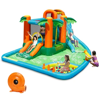 Gonflabile Casa Saritura Sari Bouncer Copii, Parc acvatic Splash Play Center w/Suflantă