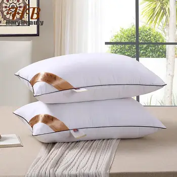 2 buc Super Elastic lenjerie de Pat Perna de Bumbac Umplere Interioară Memorie Pernă pentru Gât Dormitor Cap Sleepping pentru Adulți