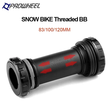 PROWHEEL Zăpadă Bicicleta BB Gras BikeThread Rulment pedalier BB 83/100/120mm Biciclete Angrenajul Piese Pentru Shimano