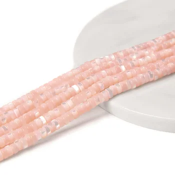 2x4mm Naturale Roz Coajă Margele Cilindru Mama de Perla Shell Margele Vrac pentru a Face Bijuterii DIY Brățară Colier Cercei 15