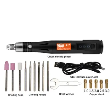 Portabil Mini Electric Sculptură Pen USB de Slefuire, Gravura Pen Gravor Polizor Lustruire Setul de Unelte cu Rotative, burghie, Instrumente