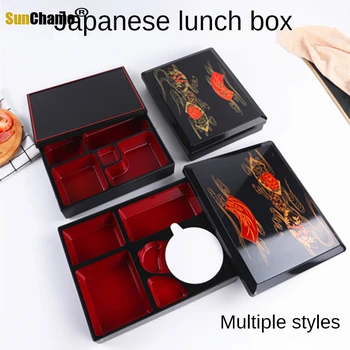 Bento Box Japoneză Cutii De Pranz Orez Sushi Catering Food Container De Depozitare Compartimente Portabil Bento Cutie Bento Container Pentru Alimente