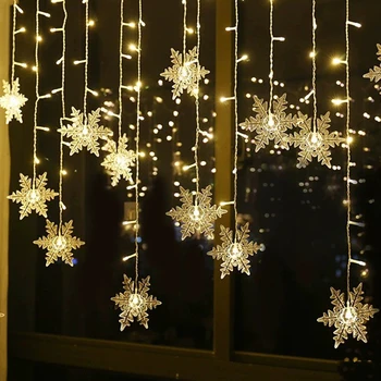 4m LED Fulg de nea Sloi de gheață Lampa Zână Cortina Șir de Lumini de Crăciun, de Anul Nou Ghirlanda de Iluminat rezistent la apa Acasă Decorare Fereastră