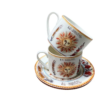 Retro Ceramica Ceașcă de Cafea de Vest Os Portelan Friptura Pahare Tacamuri Decorațiuni pentru Casă Cești de Ceai de Desert Tava YC888
