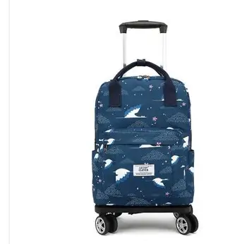Portabil Femei de Călătorie Sac de Cărucior Cu Roți Cărucior de Călătorie de Cumpărături Pungă de Rulare Depozitare Rucsac Femei Transporta În bagajul de Mână