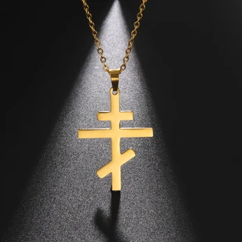 Biserica Ortodoxă Crucea Pandantiv Colier Rusia Ucraina Religioase Coliere Pentru Barbati Femei Trendy Bijuterii Din Oțel Inoxidabil Cadouri