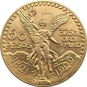 1929 Mexic 50 de Pesos monede COPIA 37mm