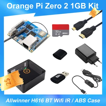 Orange Pi Zero 2 1GB RAM Placa Wifi Receptor IR Opțional ABS Cazul Cutie Neagră de Alimentare Coajă de Protecție pentru Orange Pi Zero 2