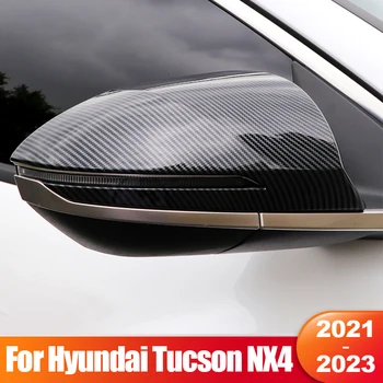 Pentru Hyundai Tucson NX4 2021 2022 2023 Hibrid Linie N Oglinda Retrovizoare Auto Capacul Lateral Caz Coajă Tăiați ABS, Fibra de Carbon, Accesorii