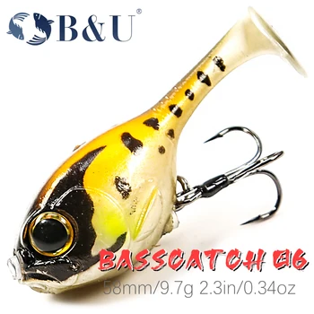 B&U 58mm 9.7 g Balloonfish 1buc Vânzare Fierbinte Silicon Moale Momeala Deraball cu Calitatea Cârlig de Pescuit Artificiale de Pescuit Nada Aborda