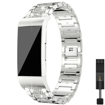 Pentru Fitbit Charge 5 4 3 Curea De Metal Trupa Ceas Pentru Fitbit Charge 5 Band Bratara Watchband Diamant Înlocuire Curea Accesorii