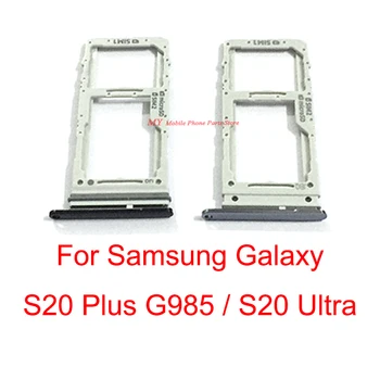 10 BUC Dual Nano Sim Card Tray Holder Cititor Slot Adaptor Pentru Samsung Galaxy Plus S20 S20+ G985 / S20 Ultra G988 Piese de Schimb