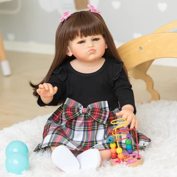 70cm Renăscut Baby Doll Fata Ca Silicon Vinil Fata Trista Printesa Copilul în Viață Bebe Fata Bonecas Copii Cadou de Ziua de nastere