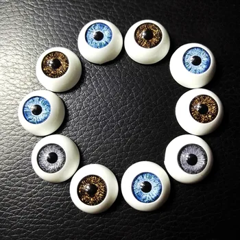 30Pairs ochilor de Păpușă Ocular 12MM Accesorii de Înaltă Calitate Reale Ca Renăscut Papusa Albastru se Amestecă Culorile pe Jumătate Ochii rotunzi, Jucarii en-Gros DIY