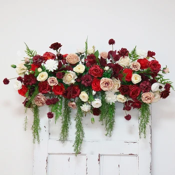 Personalizate de simulare de flori rând mătase de nunta flori de nunta aspectul camerei nunta etapă arcuite raft flori de artă buiandrugului fals fluxul