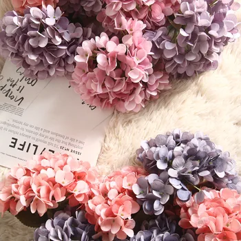 1 buchet Artificial Bujor Floare Hortensie Acasă Nunta Petrecere de Ziua de nastere Anul Nou, Ziua Îndrăgostiților Florale Decor