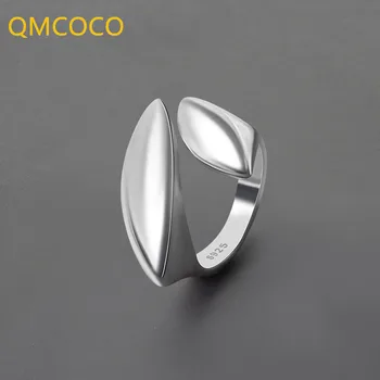 QMCOCO de Vară Stil Nou de Culoare Argintie Design Simplu Moda Rotund Inele Deschide Reglabil Manual Inel Clasic Fine Bijuterii Cadouri