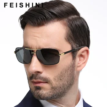 Feishini Brand Polarizat ochelari de Soare Barbati Dreptunghi Noua Moda, pentru a Proteja Ochii Driver Ochelari Cu Accesorii Ochelari de oculos de sol