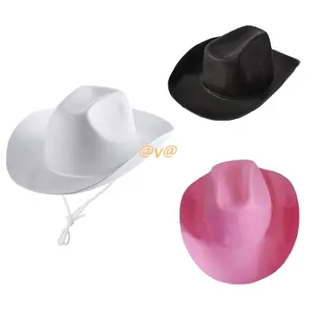 Moda Vintage, Palarie De Cowboy Western Stil Mare Refuz Palarie Palarie Fedora, Fetru De Cowboy Pălărie Jazz Accesoriu Curbă Largă Refuz