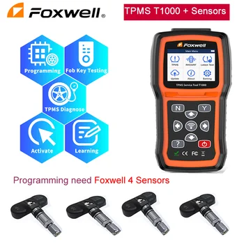 Foxwell T1000 TPMS Instrument de Senzori TPMS Programare Activa Verifica RF Cheie FOB a Presiunii în Anvelope Sistemul de Monitorizare Auto Tester Detector