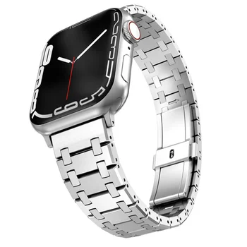 De lux din Oțel Inoxidabil Curea pentru Apple Watch Band 45mm 41mm 44mm 40mm 42mm 38mm Bratara iWatch Seria 7 6 5 4 3 SE 8 Ultra 49mm
