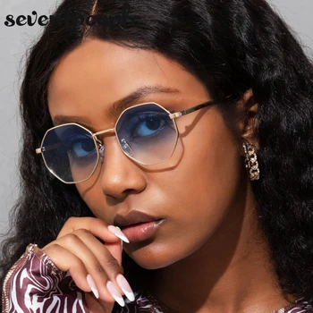 Vintage Poligon ochelari de Soare pentru Femei 2021 Brand de Lux Canal de Metal Mic Cadru Ochelari de Soare pentru Barbati Retro Pătrat Nuante de Ochelari