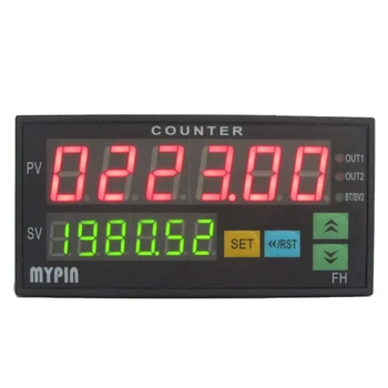 Contor Electronic 6 Cifre LED Display Digital Counter 90-260V AC/DC Lungime Lot Metru w/ 2 iesiri pe Releu si Puls