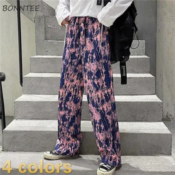 Pantaloni Casual Femei Tie Dye 4XL Harajuku Chic All-meci de zi cu Zi Design Largi Colegiul Doamna Pantaloni Drepte Estetice Cordon