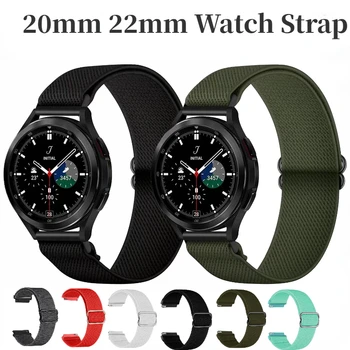 Nailon bucla curea pentru Samsung Galaxy Watch 4/Huawei Watch GT2/Amazfit GTR Reglabil material elastic brățară curea 20mm 22mm