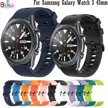 22mm Curea Silicon Pentru Samsung Galaxy Watch 3 45mm Inteligent Watchband Sport Înlocuire Bratara Bratara Curea Wriststrap