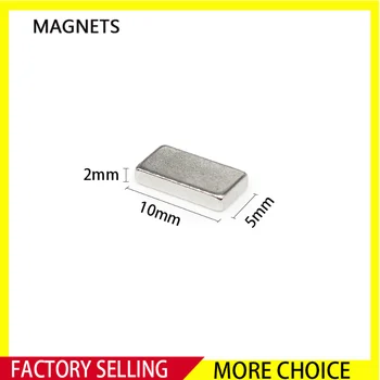 20/50/100/200/300/500PCS 10x5x2 Bloc Mic PPowerful Puternic Magnetice Magneți 10*5*2 Permanent Magnet Neodim Foaie 10x5x2mm